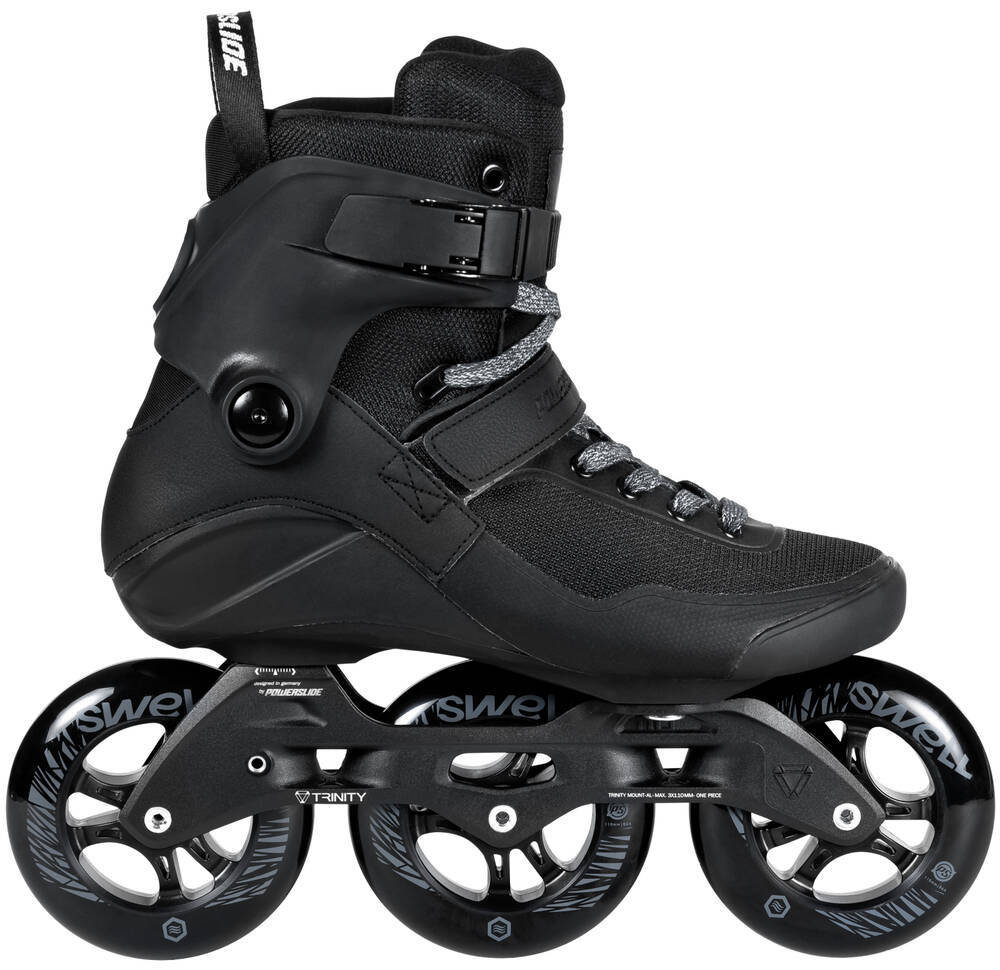 Kolečkové brusle Powerslide Swell Triple Black Syncro 110 Trinity, 3x, 110, 45