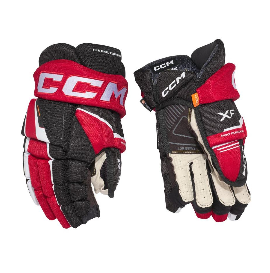 Rukavice CCM Tacks XF JR, Junior, 11", černá-červená-bílá