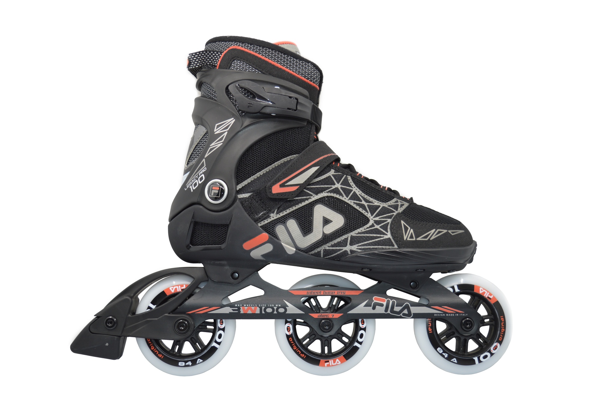 Kolečkové brusle Fila Legacy Pro 100 Black/Red, 10.0, 44, 3x, 100