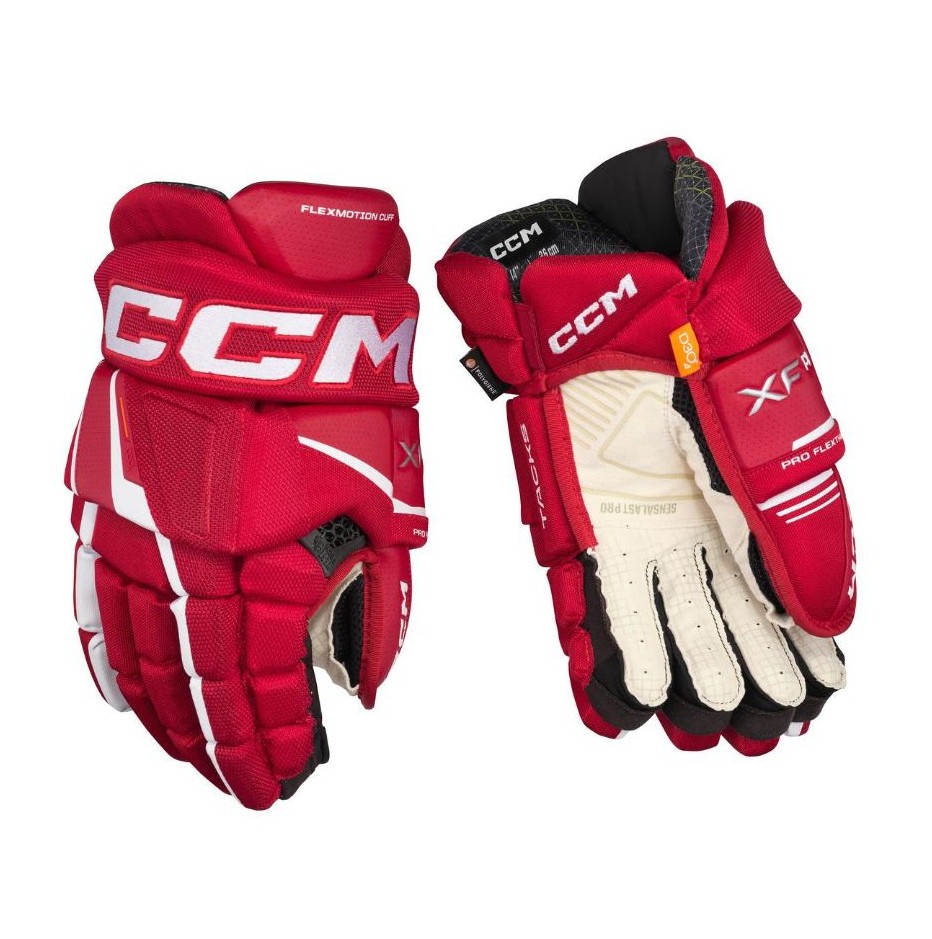 Rukavice CCM Tacks XF Pro SR, Senior, 13", červená-bílá