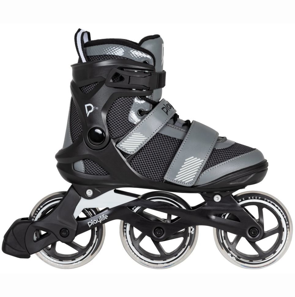 Kolečkové brusle Playlife GT Black Grey 110, 3x, 110, 43