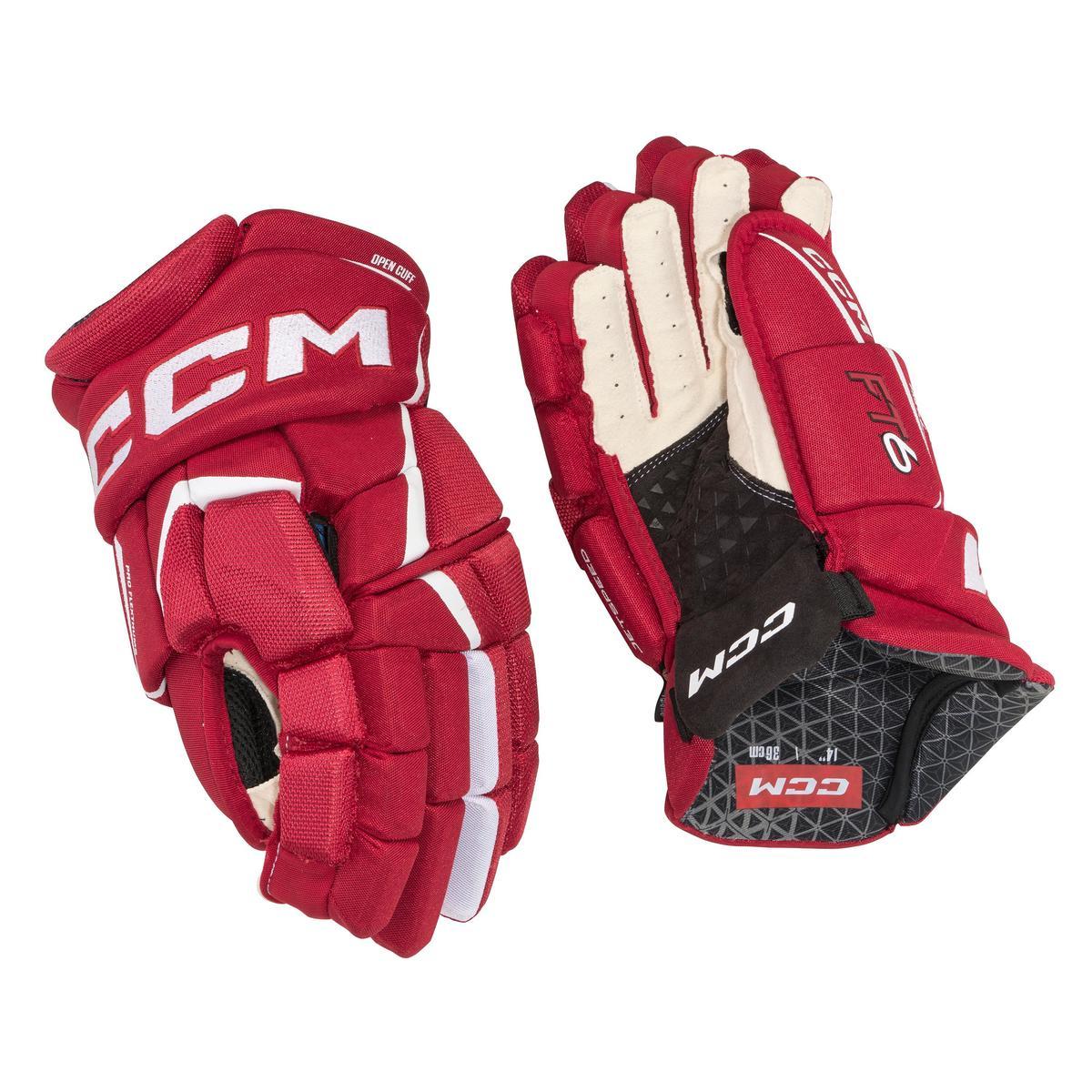 Rukavice CCM Jetspeed FT6 JR, tmavě modrá-červená-bílá, Junior, 10"