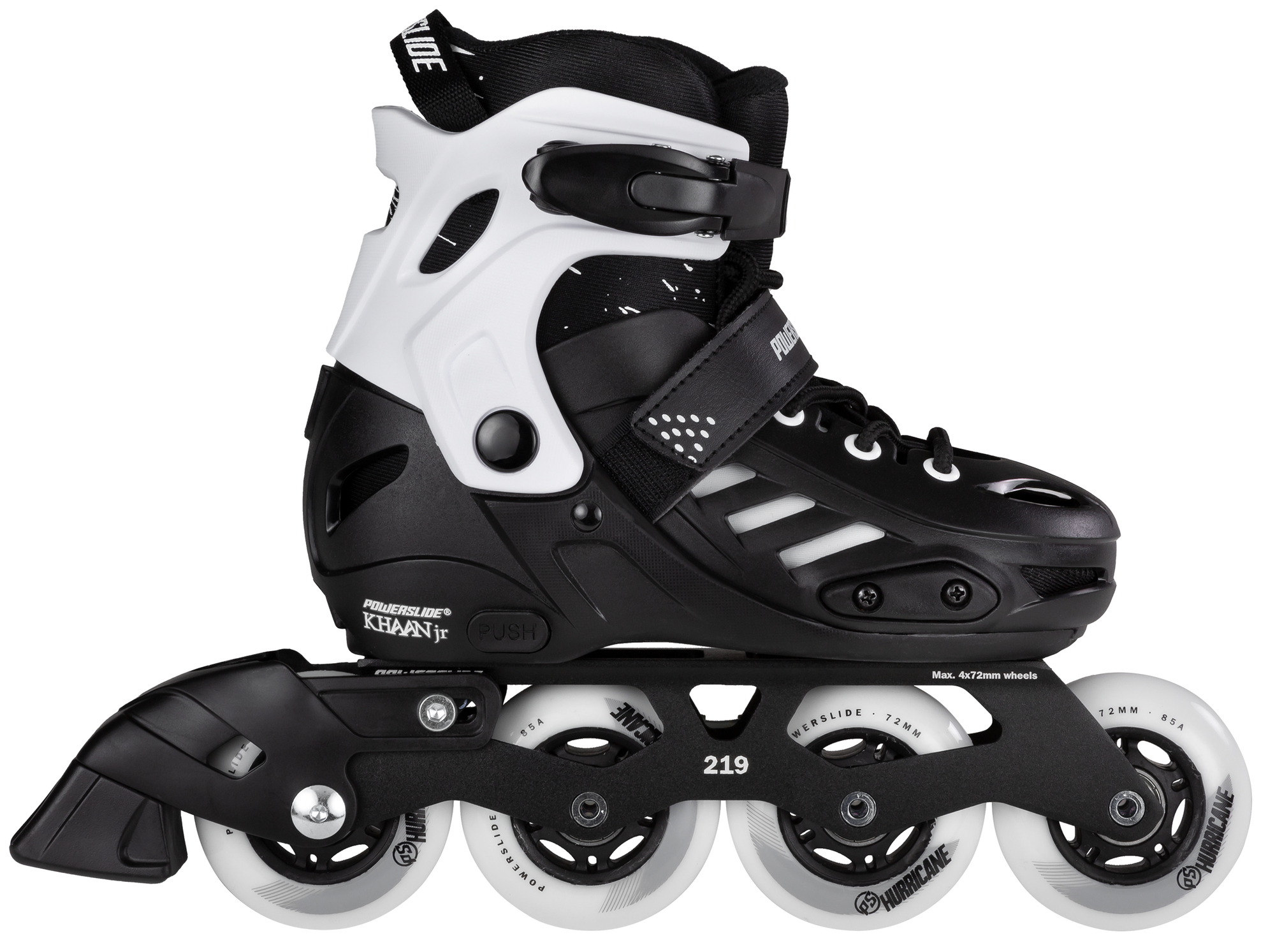 Dětské kolečkové brusle Powerslide Khaan Junior SQD Black, 4x, 72, 31-34