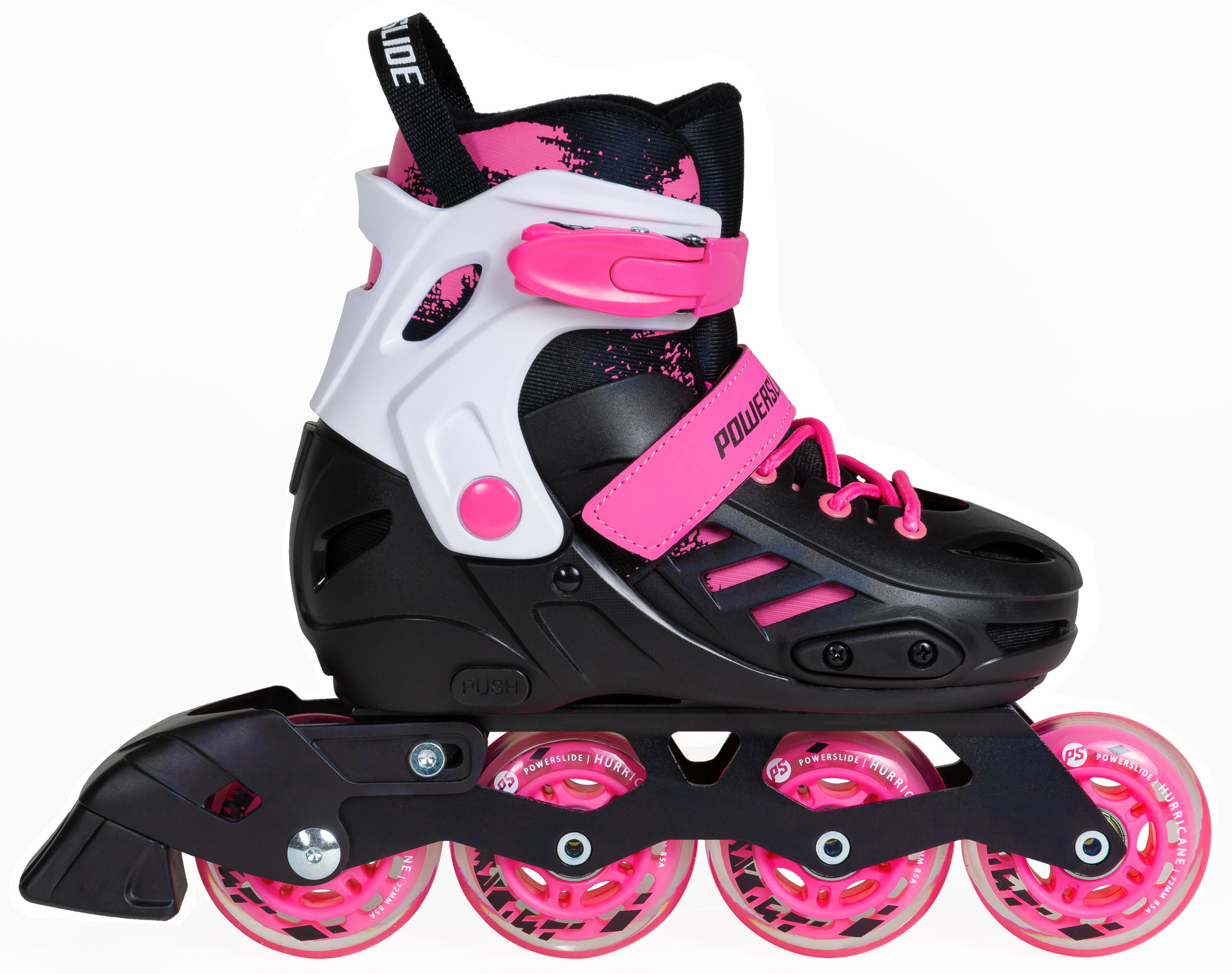 Dětské kolečkové brusle Powerslide Khaan Junior SQD Pink, 4x, 76, 35-38