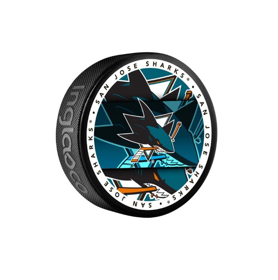 Fanouškovský puk NHL Medallion Blister (1ks), San Jose Sharks