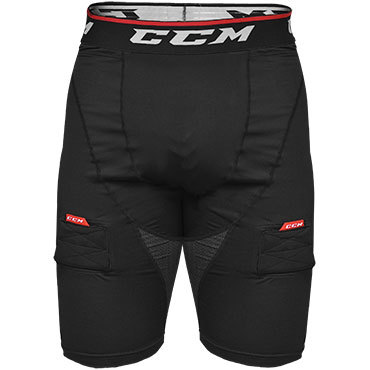 Kraťasy se suspenzorem CCM Compression Shorts Jock JR 2022, Junior, M, černá