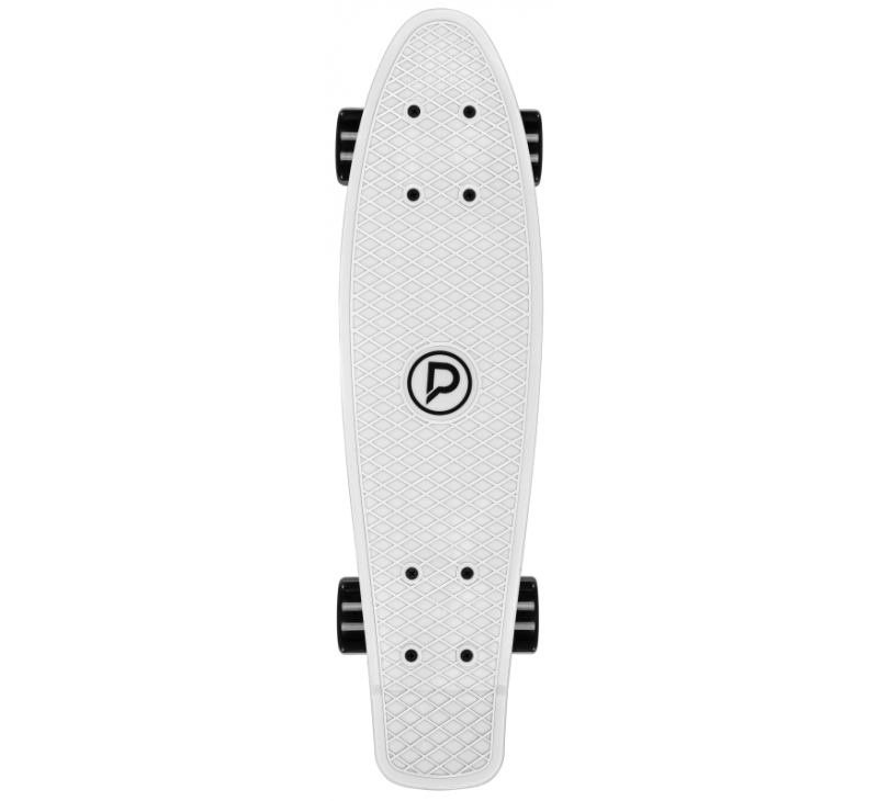 Skateboard Playlife Vinylboard 22x6", bílá