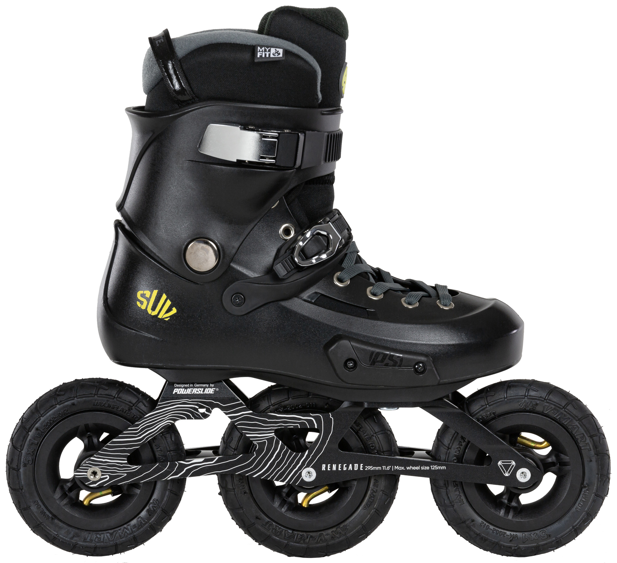 Kolečkové brusle Powerslide SUV Zoom Renegade 125 Trinity, 3x, 125, 39-40