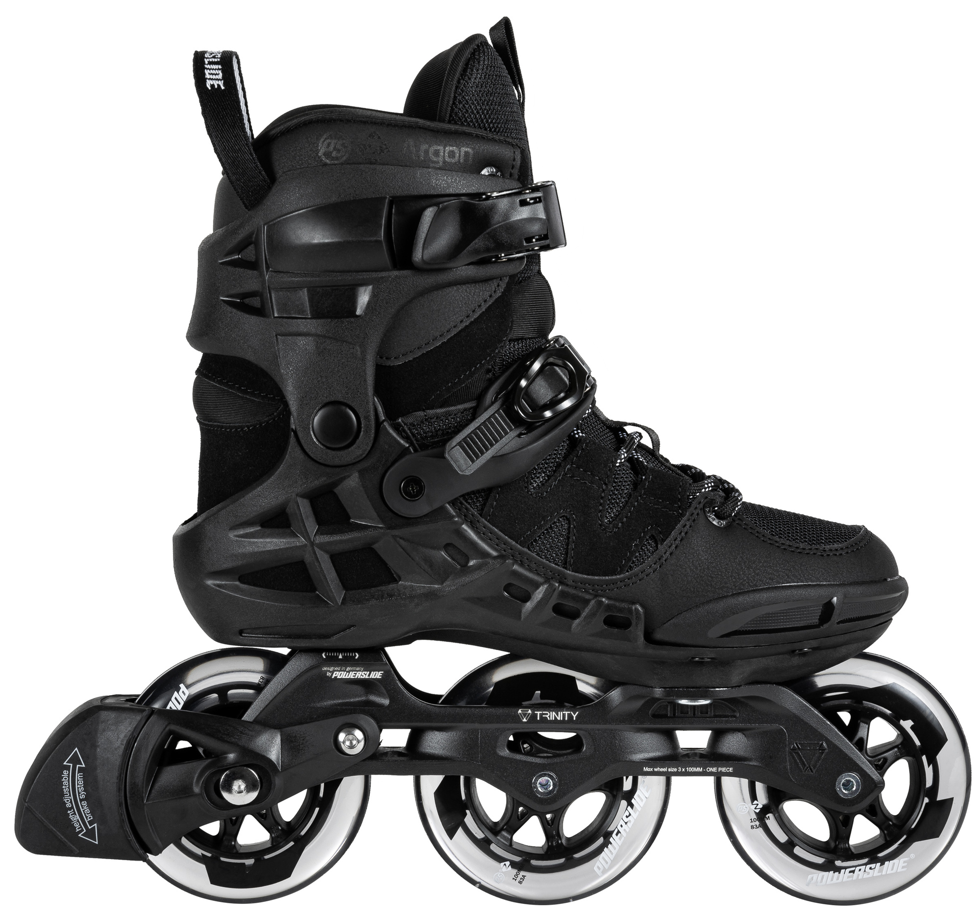 Kolečkové brusle Powerslide Phuzion Argon Black 100 Trinity, 3x, 100, 43