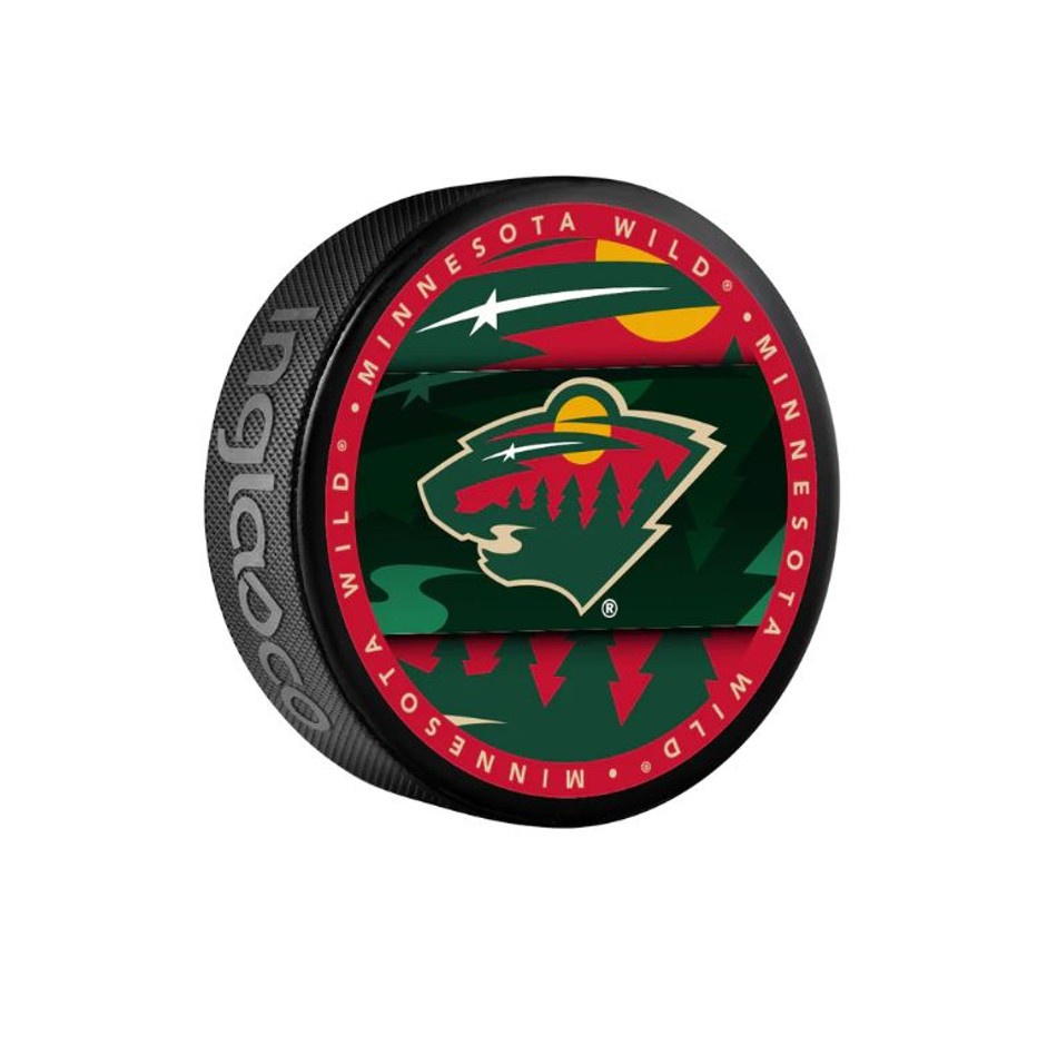 Fanouškovský puk NHL Medallion Blister (1ks), Minnesota Wild