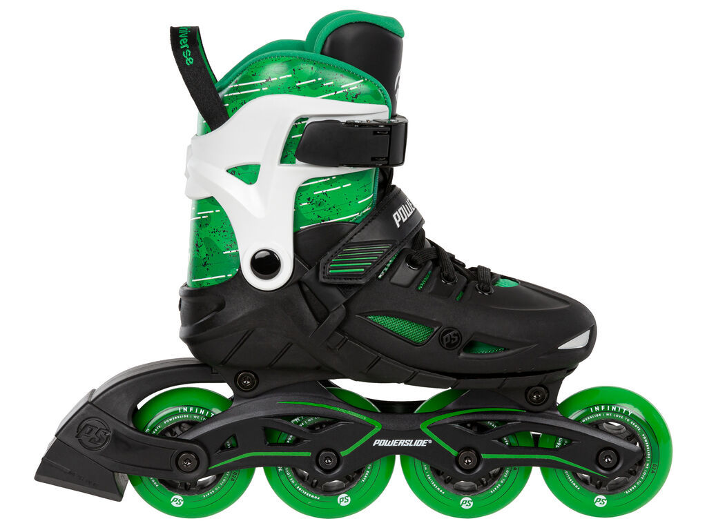 Dětské kolečkové brusle Powerslide Phuzion Universe 4W Green, 29-32, 4x, 70