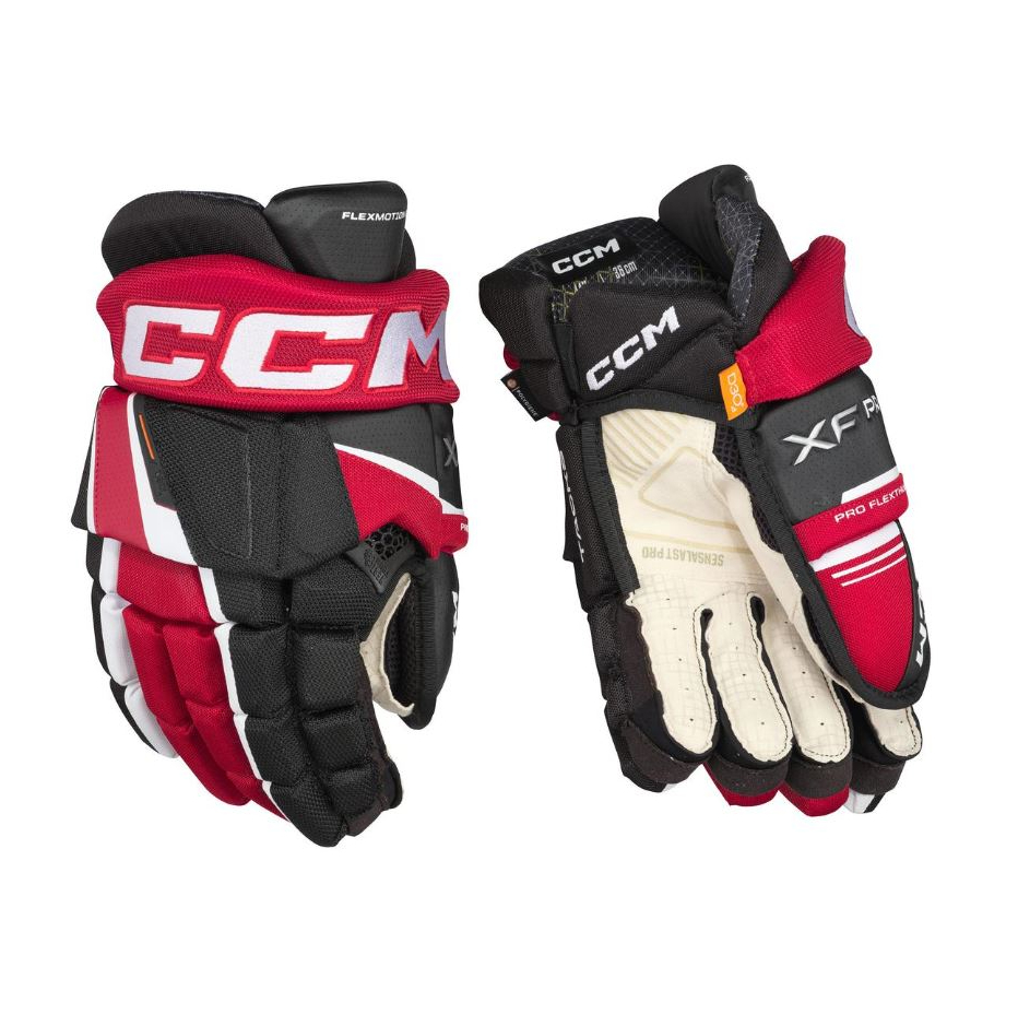 Rukavice CCM Tacks XF Pro JR, Junior, 11", černá-červená-bílá