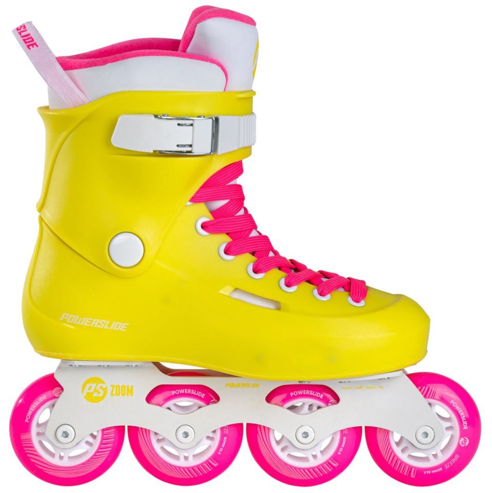 Kolečkové brusle Powerslide Zoom Neon Yellow 80, 4x, 80, 37-38