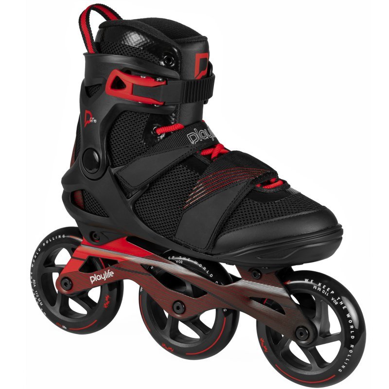 Kolečkové brusle Playlife GT Black 110, 3x, 110, 37