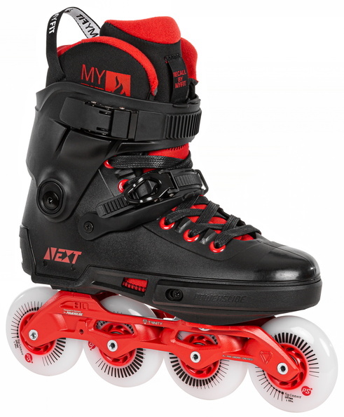 Kolečkové brusle Powerslide Next Black Red 80 Trinity, 38-39, 4x, 80