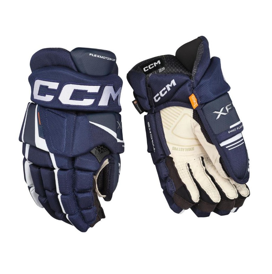 Rukavice CCM Tacks XF Pro SR, Senior, 14", tmavě modrá-bílá