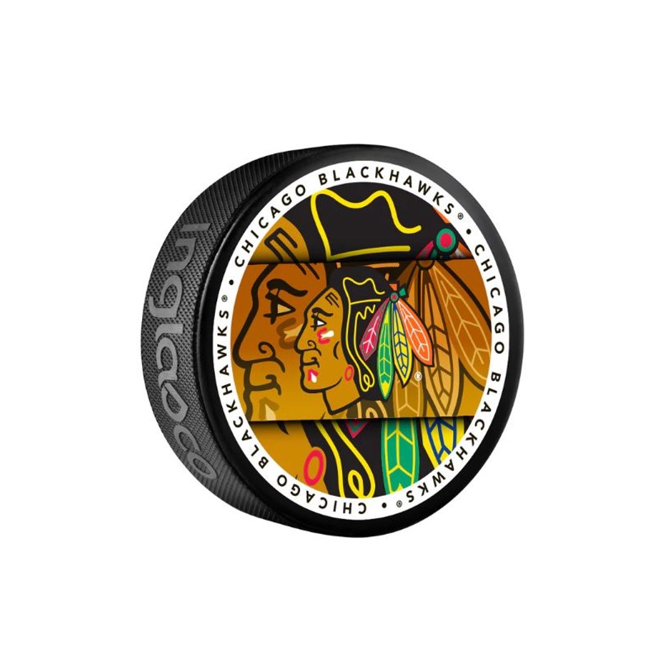 Fanouškovský puk NHL Medallion Blister (1ks), Chicago Blackhawks