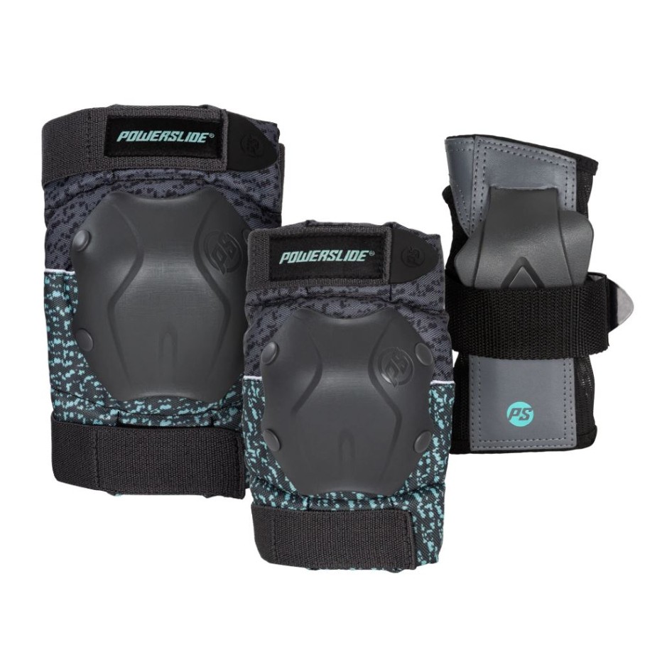 Chrániče Powerslide Standard Black/Teal (sada), S