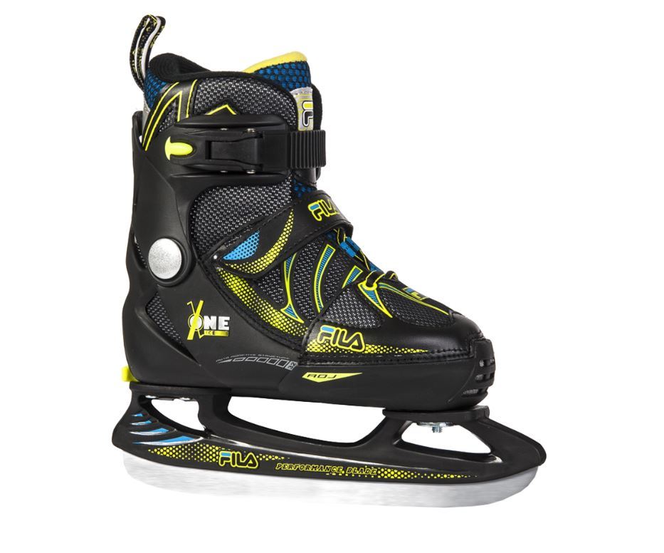 Dětské lední brusle Fila X-One Ice Blue/Lime, M, 32-35