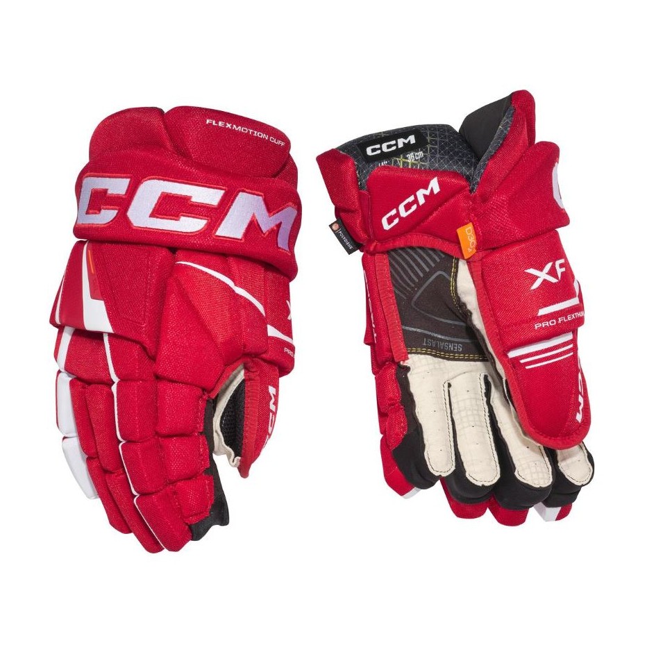 Levně Rukavice CCM Tacks XF SR, Senior, 14", červená-bílá