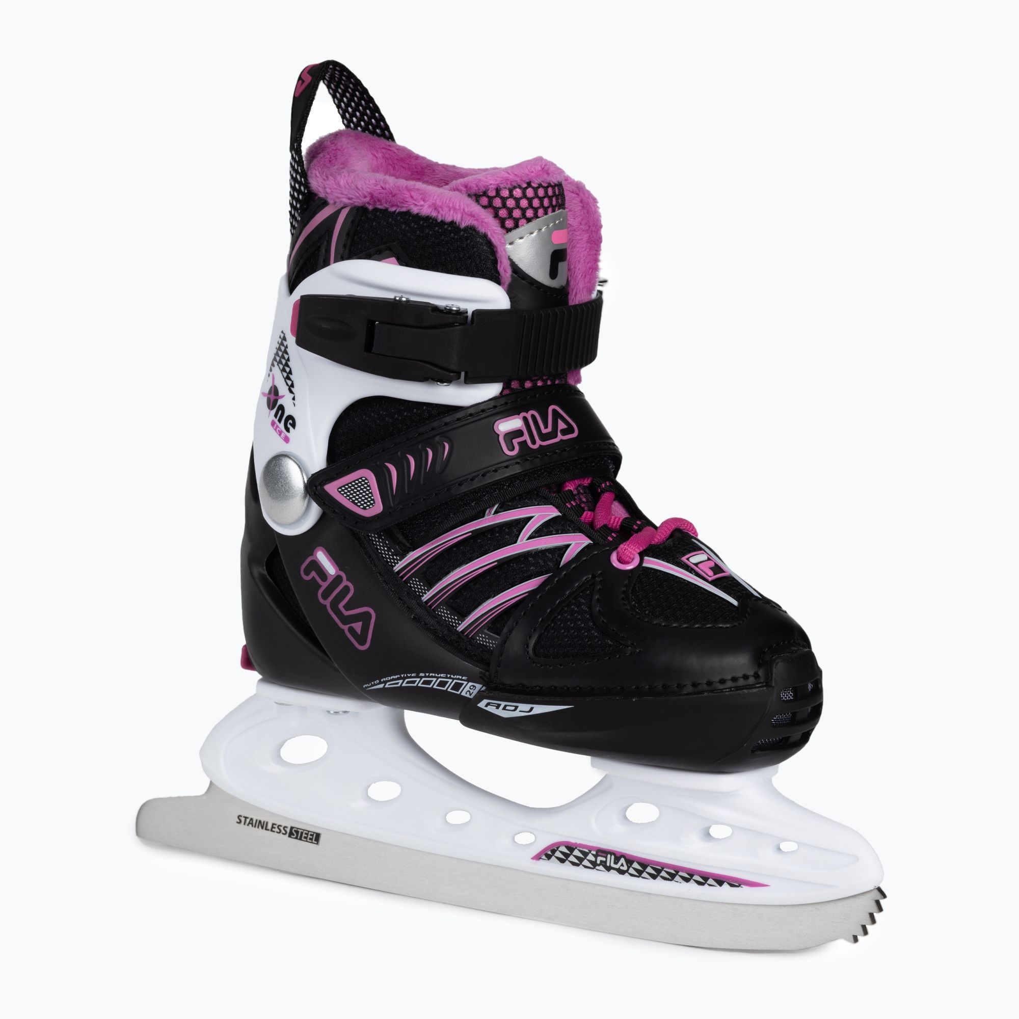 Dětské lední brusle Fila X-One G Ice Black/Pink, S, 29-32