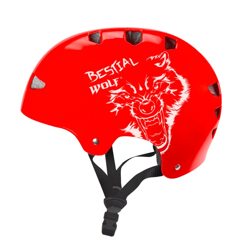 SKULLRED-B Casco rojo talla grande 8-a-99-aos