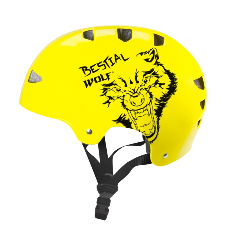 SKULLYELLOW -S Casco amarillo talla grande 8-a-99-aos