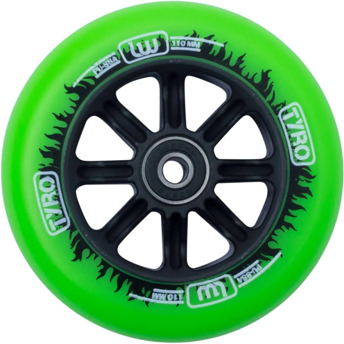 Kolečko Longway Tyro Nylon Core 110mm Green/Black Flame