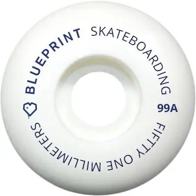 Blueprint Mini Heart Kolečka pro skateboard 4-Souprava (51mm|Bílá)