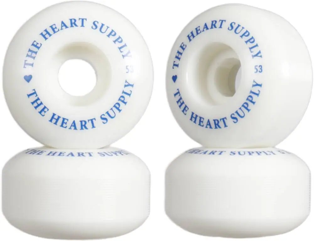 Heart Supply Clean Heart Kolečka Na Skate 4-Balení (53mm|Bílá/Modrá)