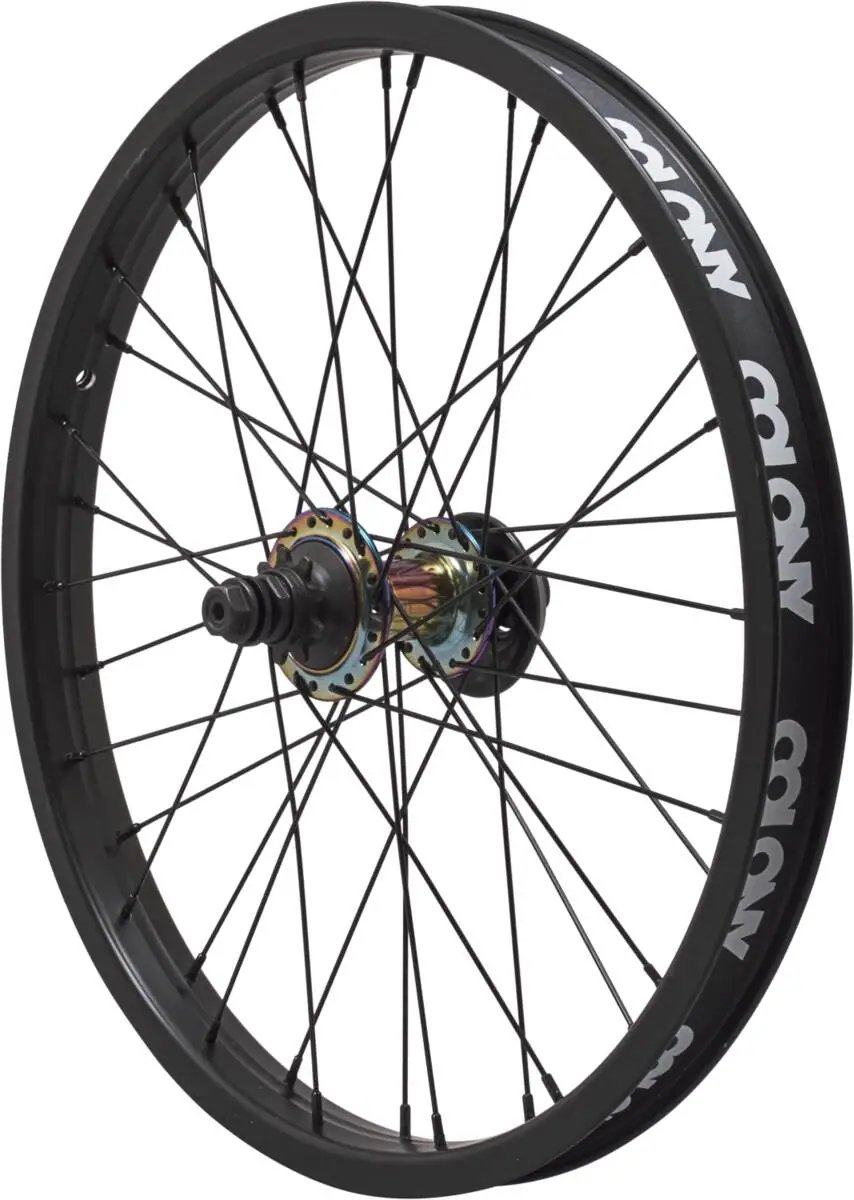 Colony Pintour 20" Female Cassette BMX Rear Wheel (Black/Rainbow|Right hand drive)