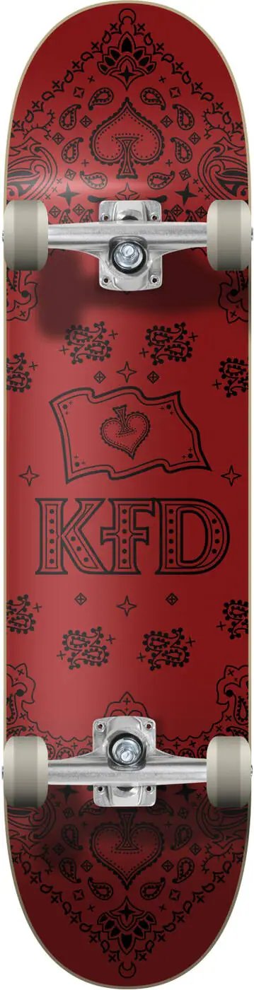 KFD Bandana Skateboard Komplet (7.75"|Crimson)