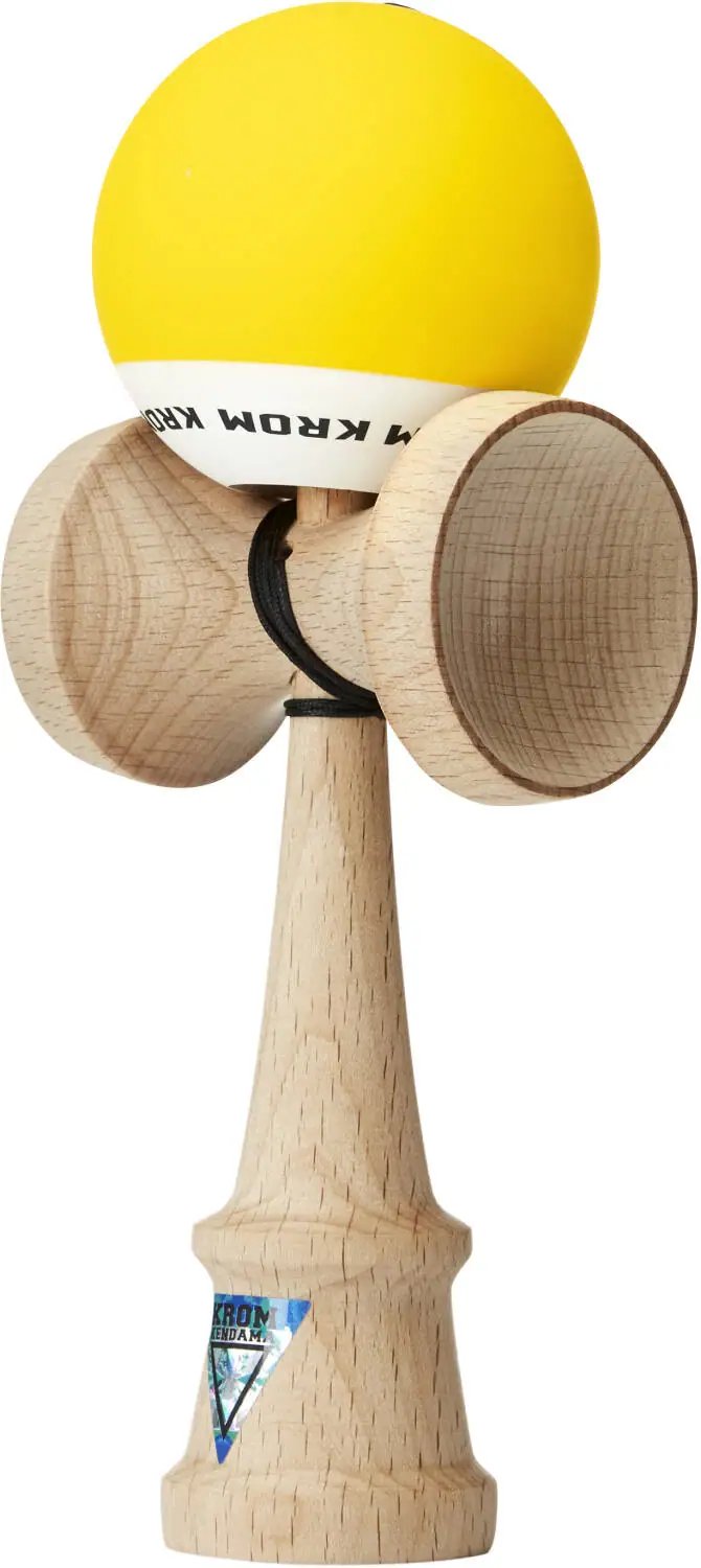 Kendama KROM Pop Rubber matná Žlutá