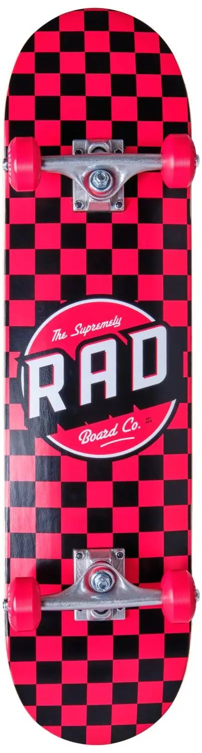 RAD Checkers Skateboard Komplet (7.75"|Červená)