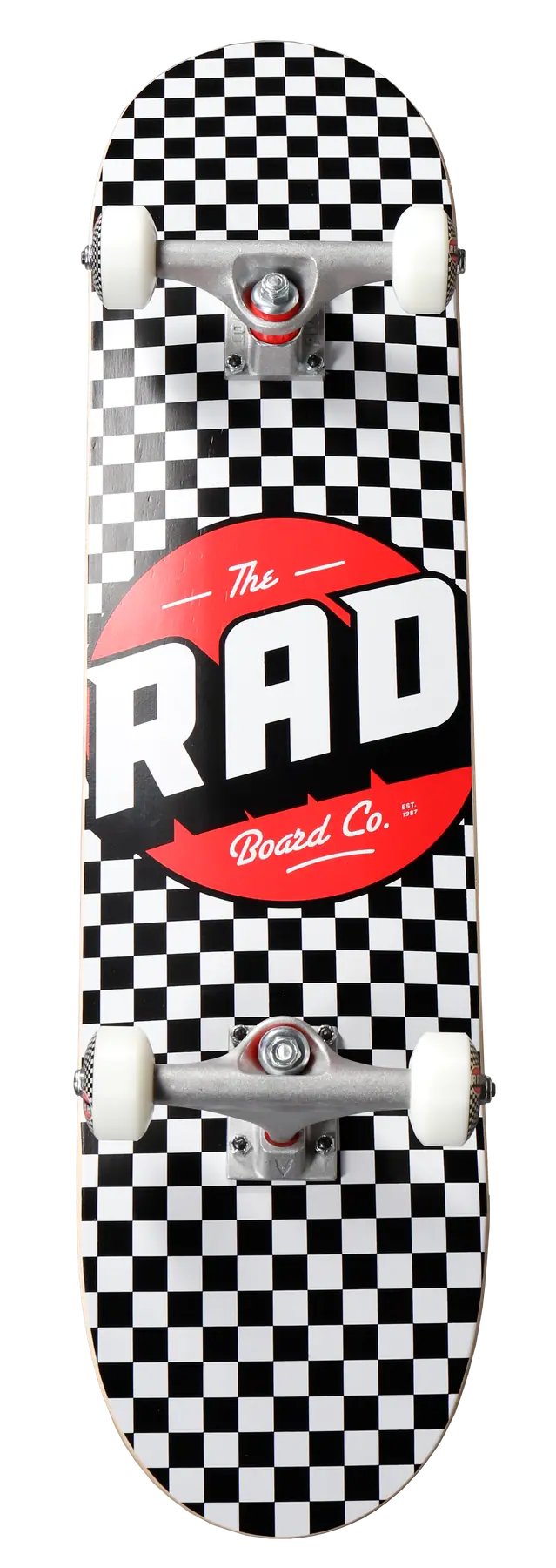 RAD Checkers Progressive Skateboard Komplet (7.75"|Černá/Bílá)