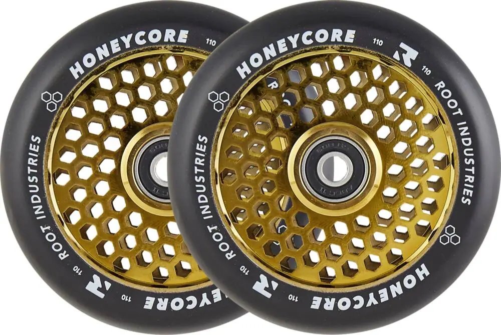 Kolečka Root Industries Honeycore black 110mm 2ks zlaté