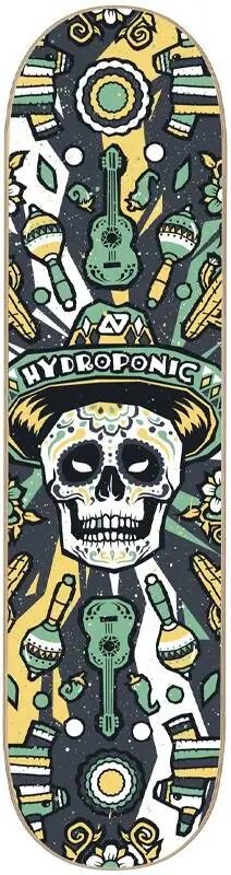 Hydroponic Mexican Skull 2.0 Skate Deska (8.125"|Black)