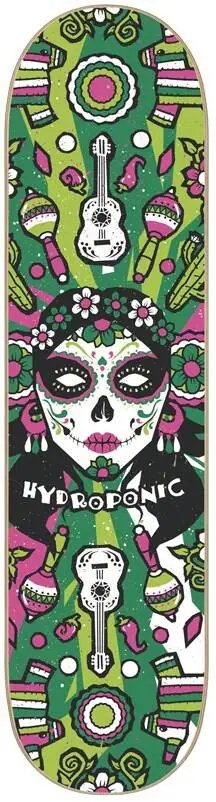 Hydroponic Mexican Skull 2.0 Skate Deska (8"|Green Catrina)