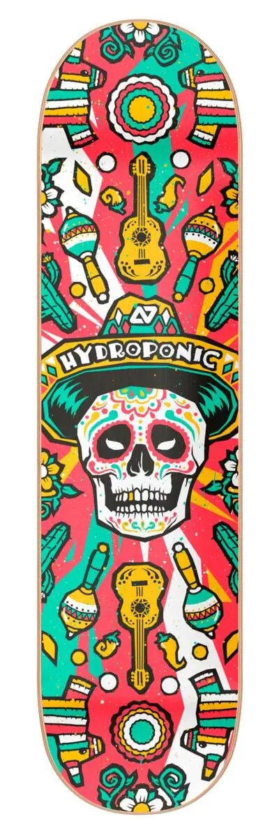 Hydroponic Mexican Skull 2.0 Skate Deska (8.5"|Red)