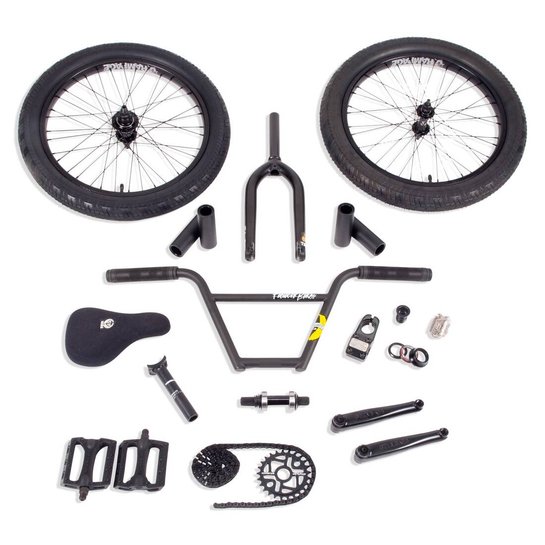 Stolen/Fiction Cassette V8 BMX Build Kit (Matte Black|Left hand drive)