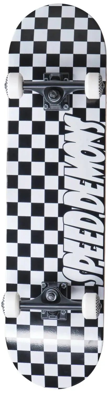 Speed Demons Checkers Skateboard Komplet (7"|Černá/Bílá)