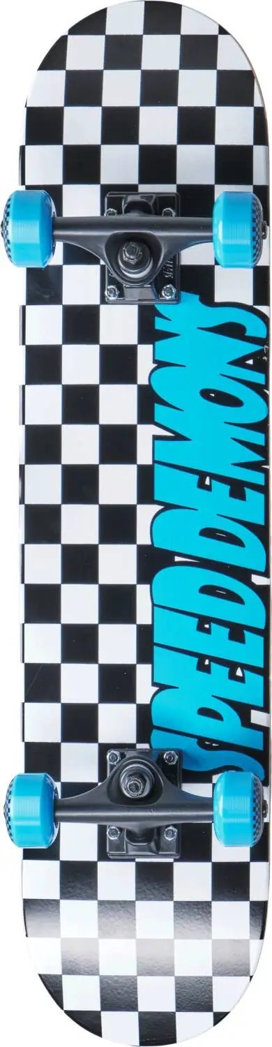 Speed Demons Checkers Skateboard Komplet (7.75"|Černá/Modrá)