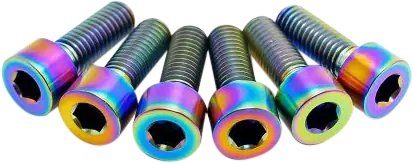 TLC Fit/S&M Titanium BMX Představce šrouby (Rainbow)