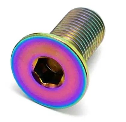 TLC Hollow Titanium BMX Crank Spindle šroub (Rainbow)