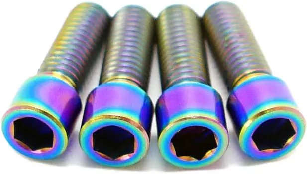 TLC Primo Titanium BMX Crank Arm Pinch šrouby (Rainbow)