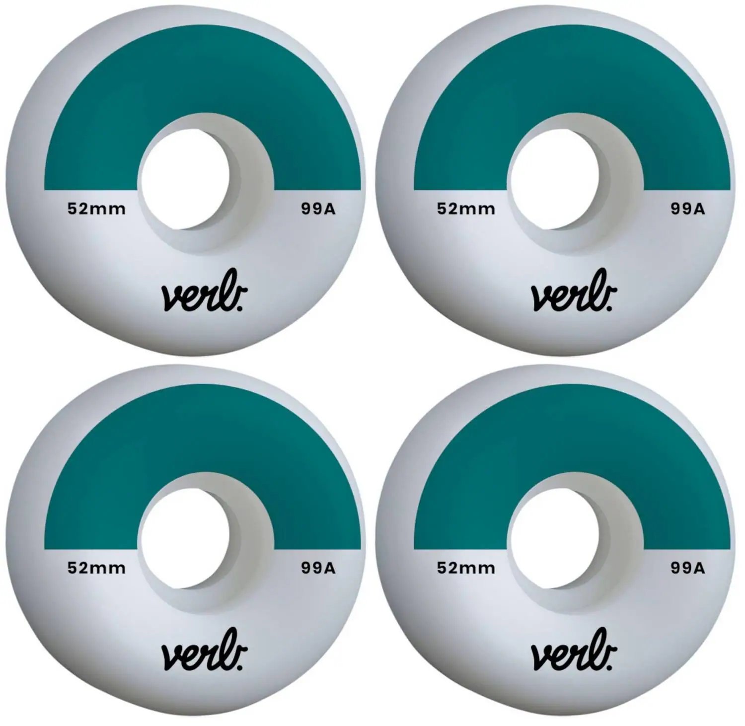 Verb Dip 99A Kolečka Na Skate 4-Balení (52mm|Teal)