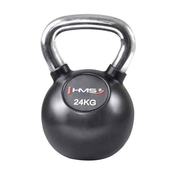 Vinylový kettlebell s chromovaným úchopem HMS KGC 24 kg