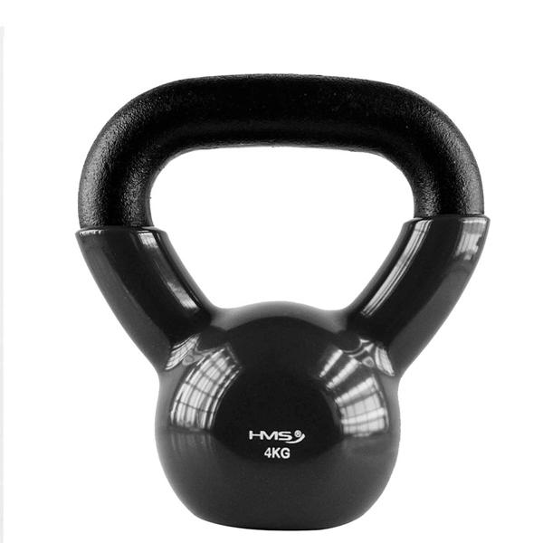 KNV04 ČERNÝ KETTLEBELL POKRYTÝ VINYLEM HMS