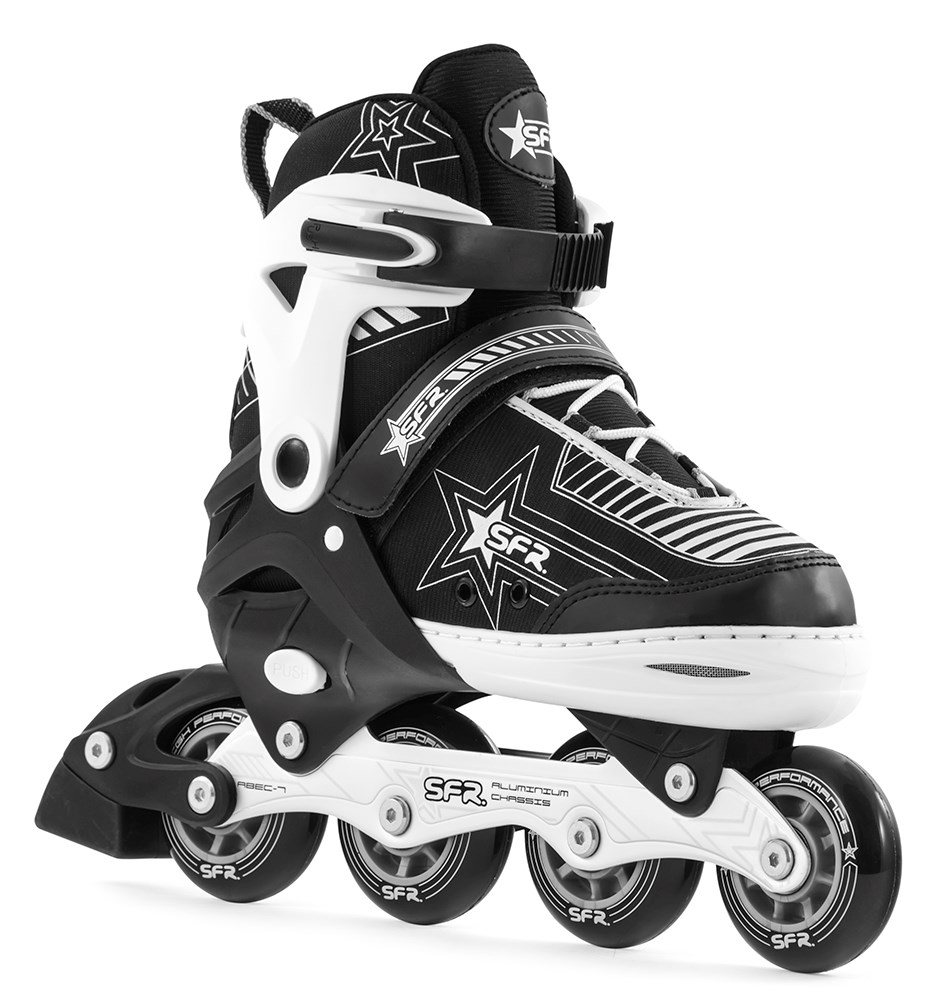 SFR Pulsar Adjustable Children's Inline Skates - Silver - UK:12J-2J EU:30.5-34 US:M13J-3