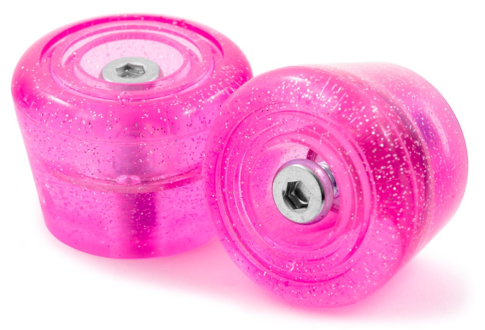 Rio Roller Stoppers - Pink Glitter